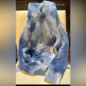 Kids polo Ralph Lauren blue tie dye hoodie, size 8